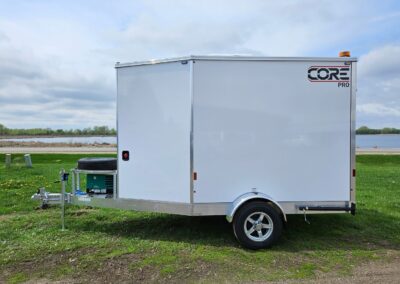 A compact and lightweight core pro fiber splicing trailer designed for efficient and reliable fiber splicing operations.