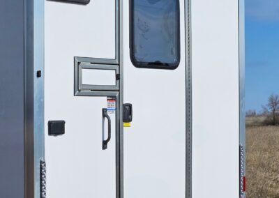 A high-quality trailer with a sleek, modern design and durable composite construction.